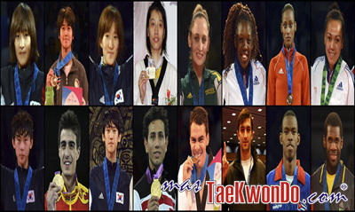 Los diez mejores ranqueados del mundo de cada categoría correspondientes al mes de Septiembre del 2013 según lo reflejado por la World Taekwondo Federation (WTF).