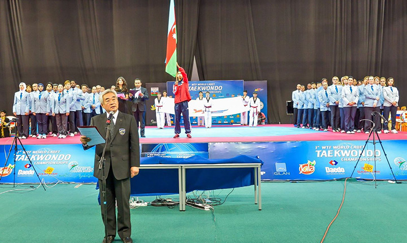 Dr. Chungwon Choue en ceremonia de apertura Baku 2014