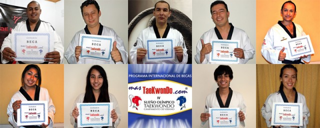 Ganadores de la beca masTaekwondo.com rumbo a España