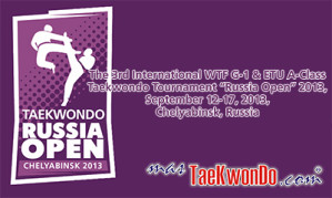 Resultados del "3rd International WTF G-1 & ETU A-Class Taekwondo Tournament Russia Open 2013", que se desarrolla del 12 al 17 de septiembre en el Chelyabinsk Sport Arena "Traktor" de la la ciudad rusa de Chelyabinsk.