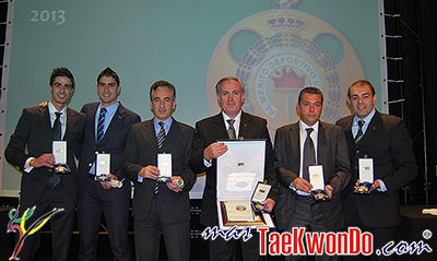 El acto de entrega de las distinciones 2013 se efectuó en el Teatro Alcazar-Cofidis de Madrid, España y estuvo presidido por la Infanta Elena. La comisión de evaluación de la Real Orden al Mérito Deportivo ha entregado varios reconocimientos al Taekwondo.