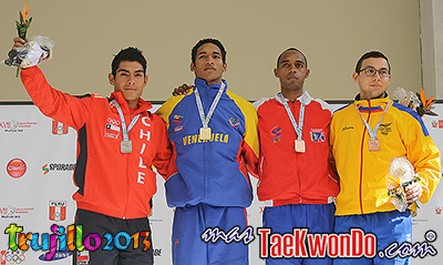 Resultados parciales del Taekwondo en los “XVII Juegos Deportivos Bolivarianos Trujillo 2013”, que se desarrolla del 25 al 28 de Noviembre en el Polideportivo “Huaca del Sol”. Catalogado G-1 por WTF.
