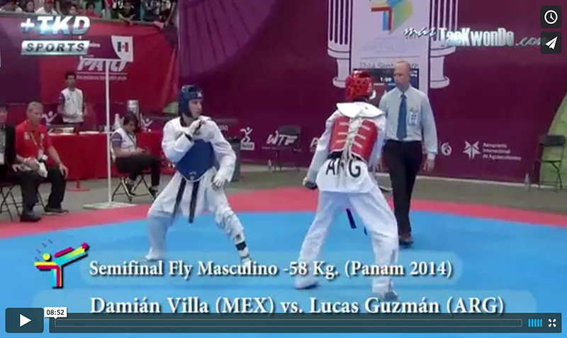 Damián Villa (MEX) vs. Lucas Guzmán (ARG), Semifinal M-58 Kg.