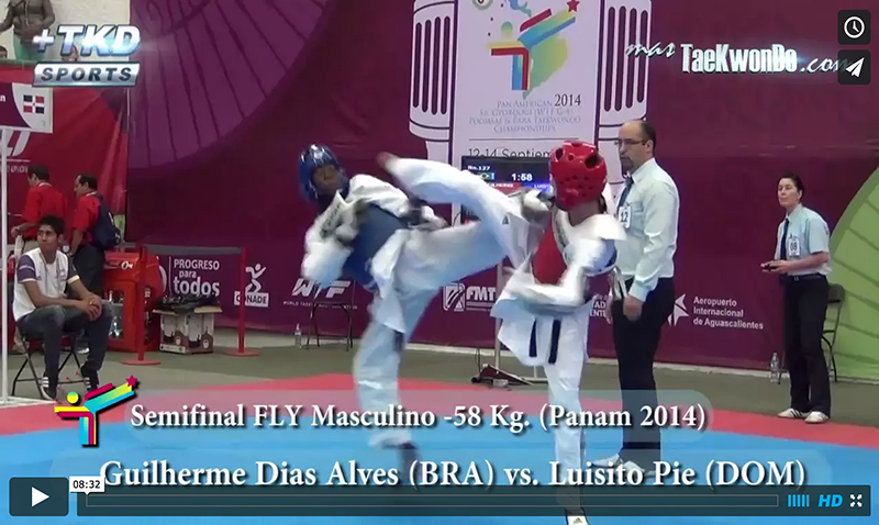 Guilherme Dias Alves (BRA) vs. Luisito Pie (DOM), Semifinal M-58 Kg.