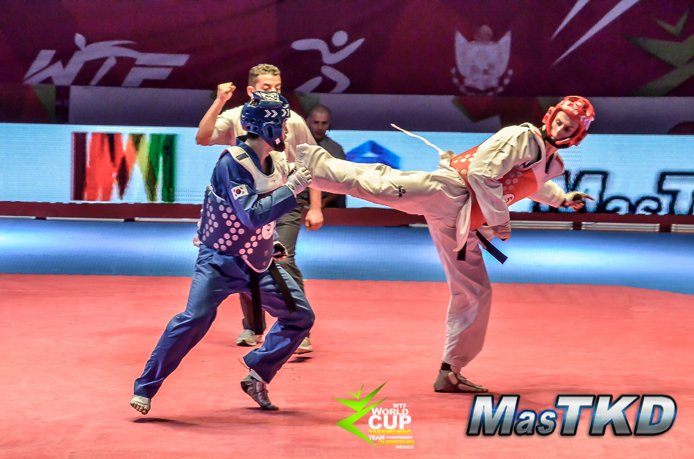 Corea del Sur vs. Rusia en la Copa del Mundo de Taekwondo