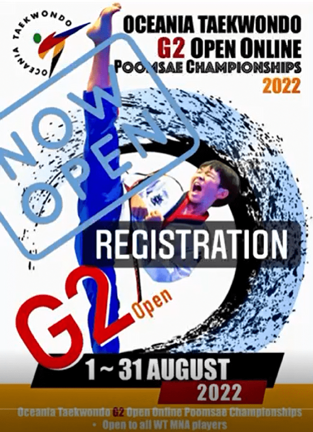 Todo listo para el Campeonato de Poomsae ‘Online’ de Oceanía (G-2)
