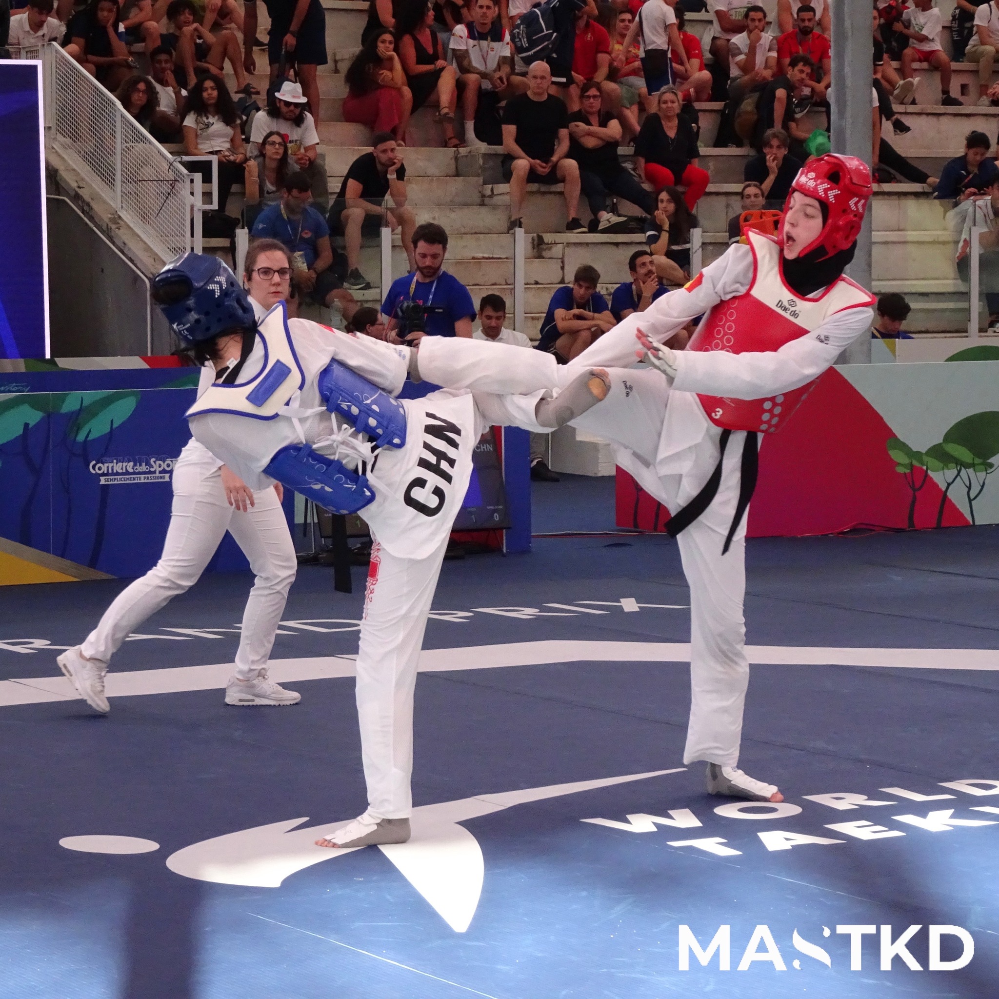 Day 2 of the Roma World Taekwondo Grand Prix sees China claim golden double and Spain triumph