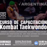 Argentina lanza “1er Curso de Capacitación de Kombat Taekwondo”